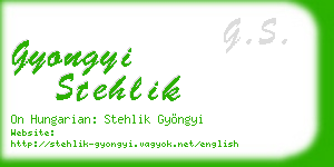 gyongyi stehlik business card